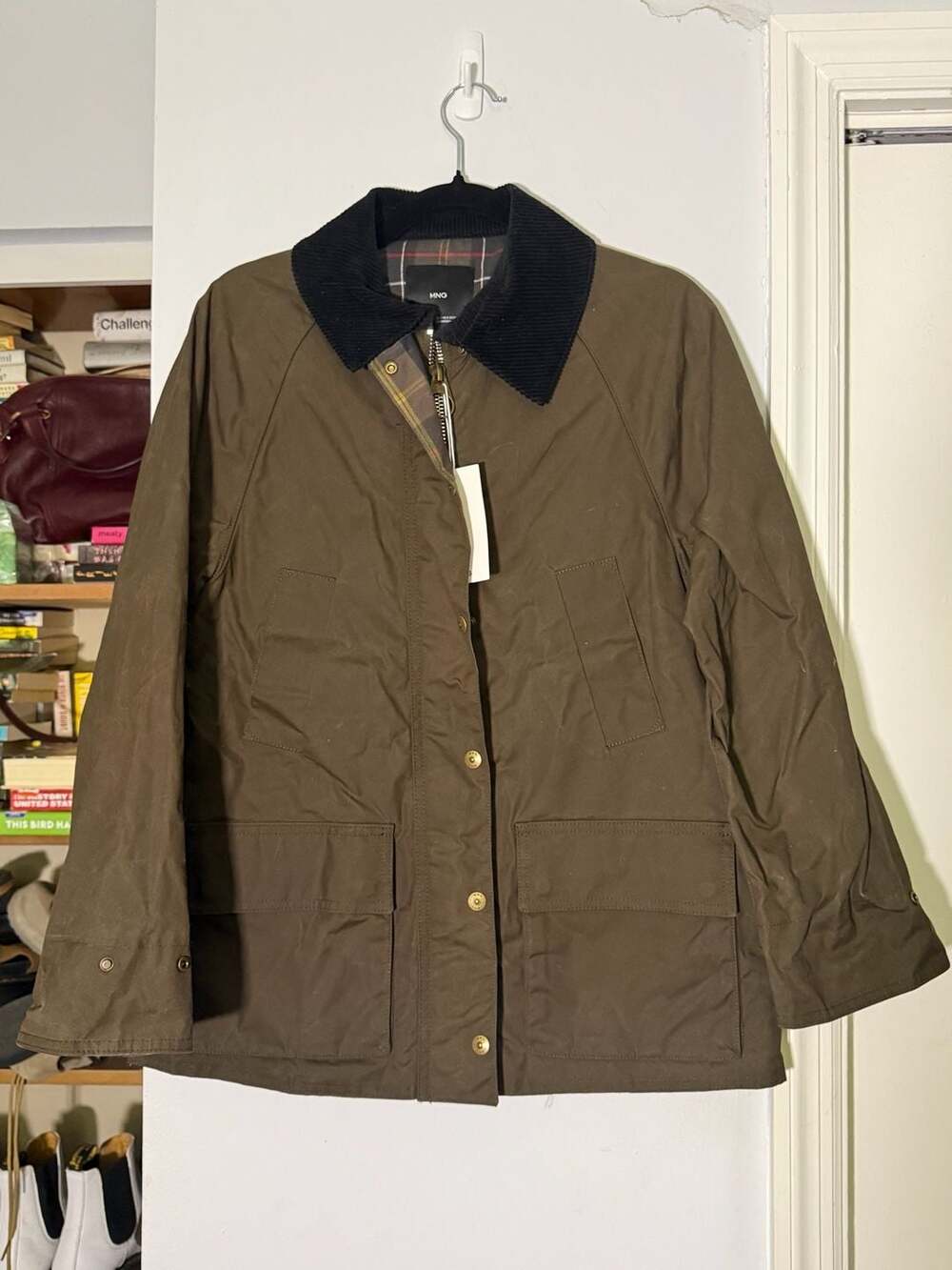 Mango Niagara Parka Size XXS Brown Corduroy Collar Jacket